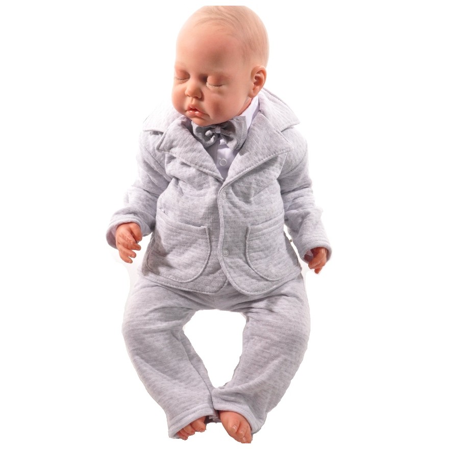 Garnitur 2cz. SZARY r.62/68 CHRZEST miękki