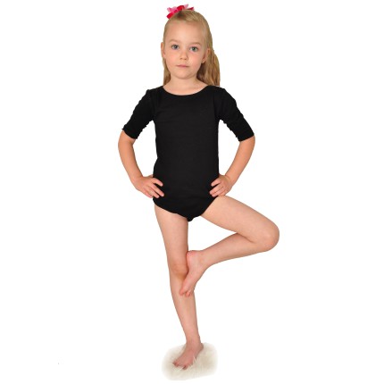 BODY GIMNASTYCZNE kolor czarny BALET TANIEC GIMNASTYKA