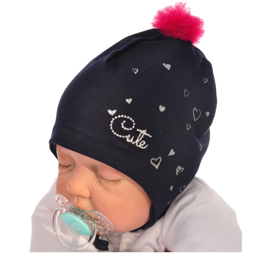 CZAPKA 42-44 SERDUSZKA WIOSNA JESIEŃ