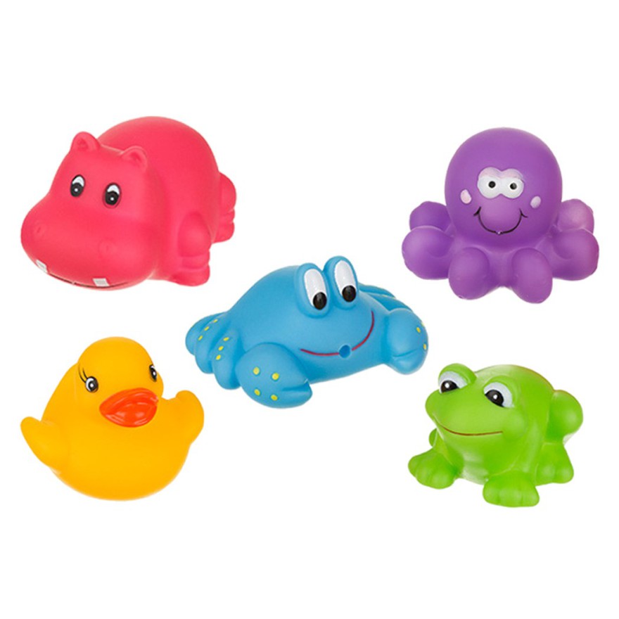 ZABAWKI DO KĄPIELI ZWIERZĄTKA 5 szt AKUKU
