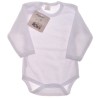 Białe BODY z długim rękawem
