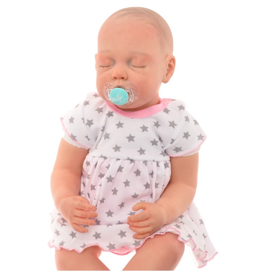 Biało-różowa BODY SUKIENKA w gwiazdki 157R LATO