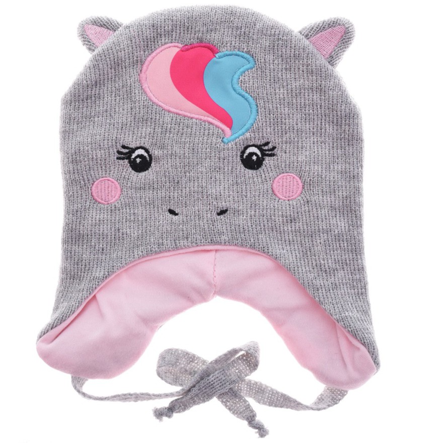 Czapka zimowa JEDNOROŻEC szary