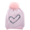 Czapka zimowa CUTE HEART RÓŻOWA