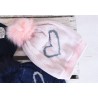 Czapka zimowa CUTE HEART RÓŻOWA