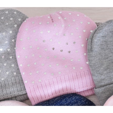 Czapka zimowa KLAUDYNA RÓŻOWA