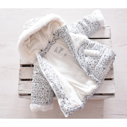 BIAŁA KURTKA pikowana ocieplona CHRZEST