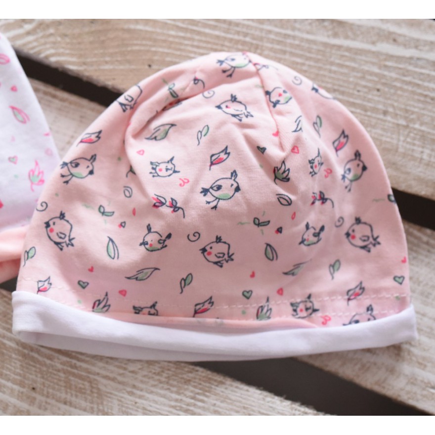 Czapka WCZEŚNIAK do szpitala r. 34-36 rózowa