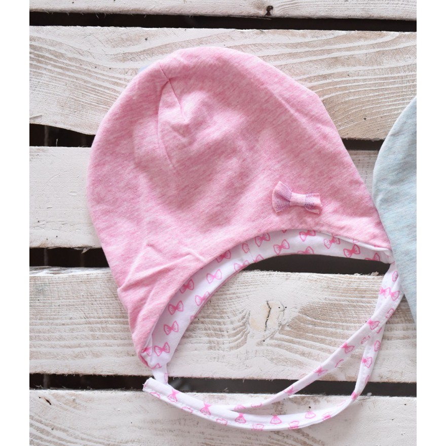 Czapka dla noworodka BETTY różowa