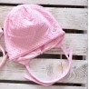 Czapka dziewczęca OKTAWIA r. 38-40 rózowa +R