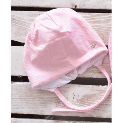 Czapka dziewczęca OKTAWIA r. 38-40 rózowa +B