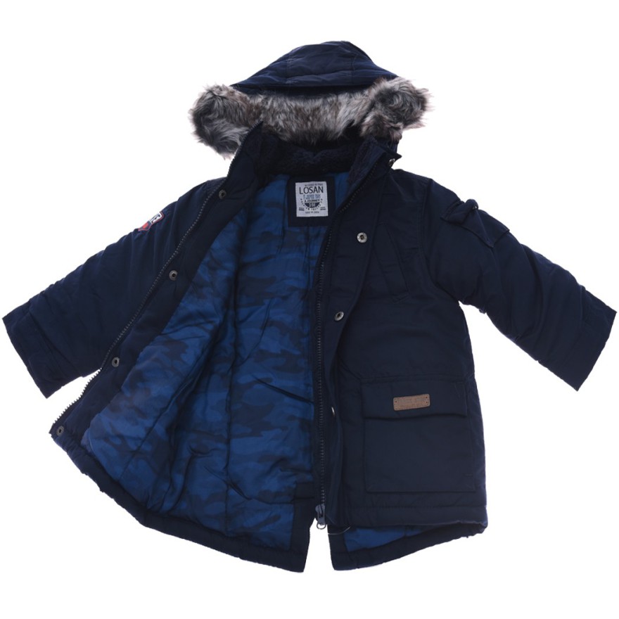 KURTKA PARKA ocieplana futrzany kaptur