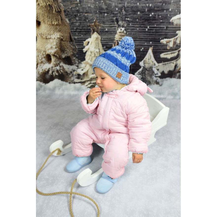 ZIMOWY KOMBINEZON jednoczęściowy ocieplany pink