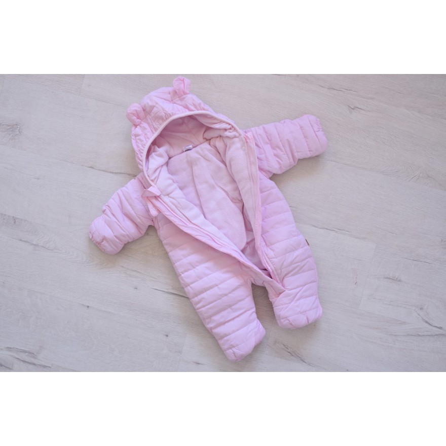 ZIMOWY KOMBINEZON jednoczęściowy ocieplany pink