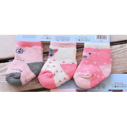 3 pary SKARPETKI frotte Girl wzór D8