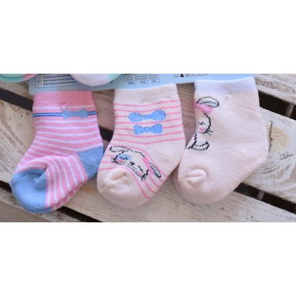 3 pary SKARPETKI frotte Girl wzór D4
