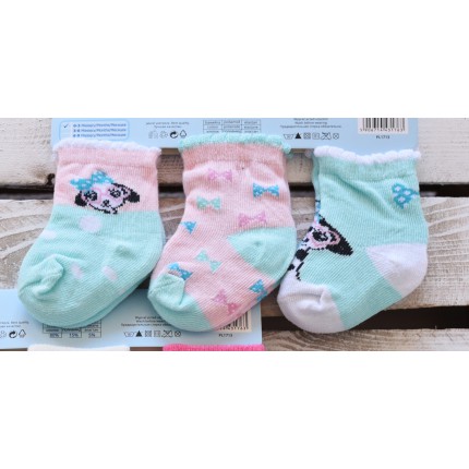 3 pary SKARPETKI frotte Girl wzór D2