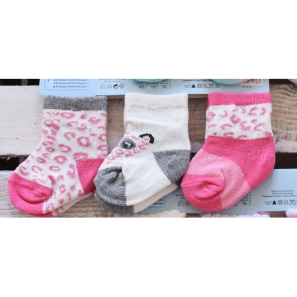 3 pary SKARPETKI bawełniane Girl wzór D3