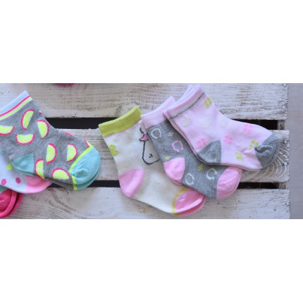 3 pary SKARPETKI dziewczęce wzór D13