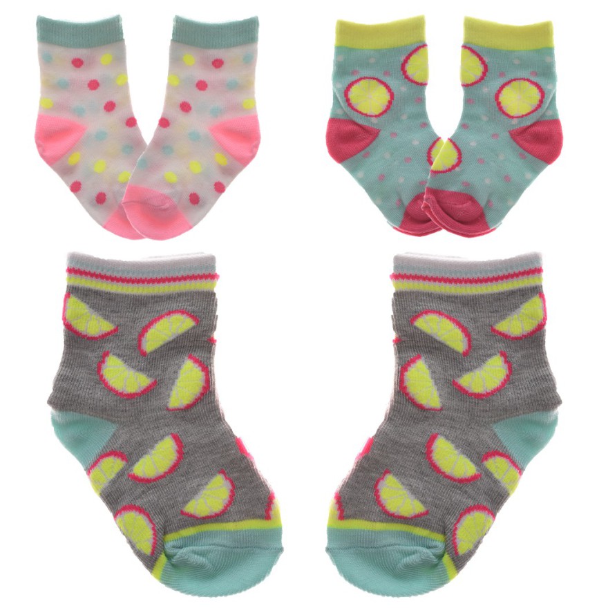 3 pary SKARPETKI dziewczęce wzór D14