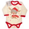 Dziecięce Body na Święta - ecru z reniferem
