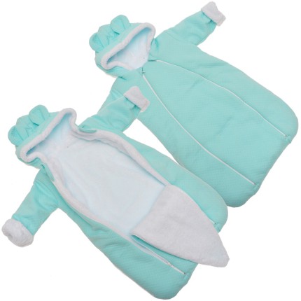 Zimowy kombinezon śpiwór do wózka fotelika 56/62 miętowy