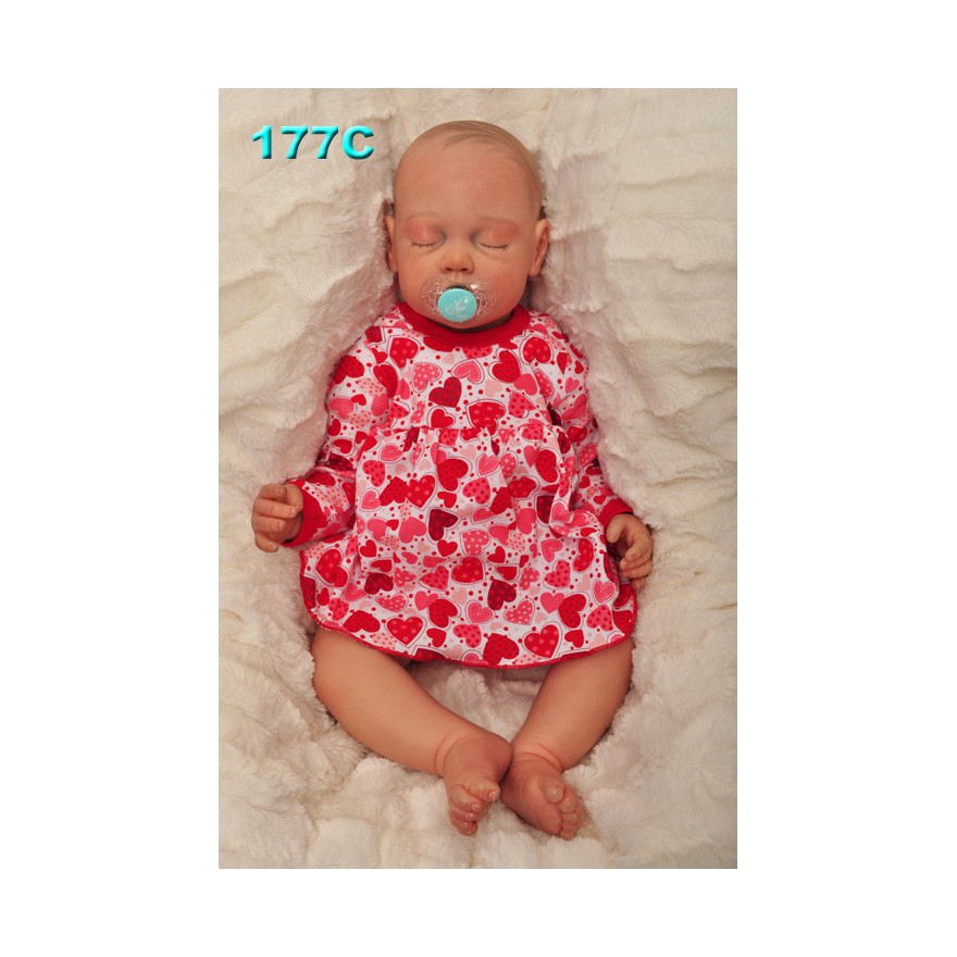 Czerwona BODY SUKIENKA niemowlęca w serca wzór 177C