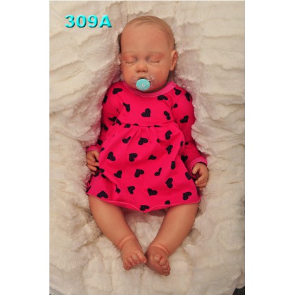 Amarantowa BODY SUKIENKA niemowlęca w serca wzór 309A