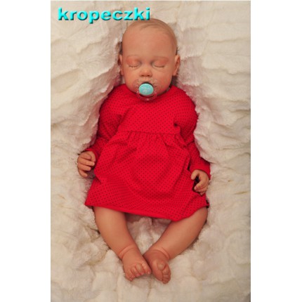 Body sukienka niemowlęca wzór czerwona w kropeczki