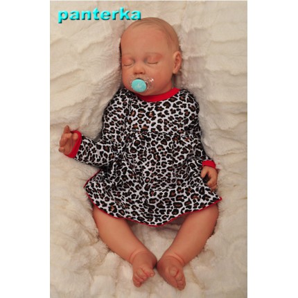 Body sukienka niemowlęca wzór panterka1