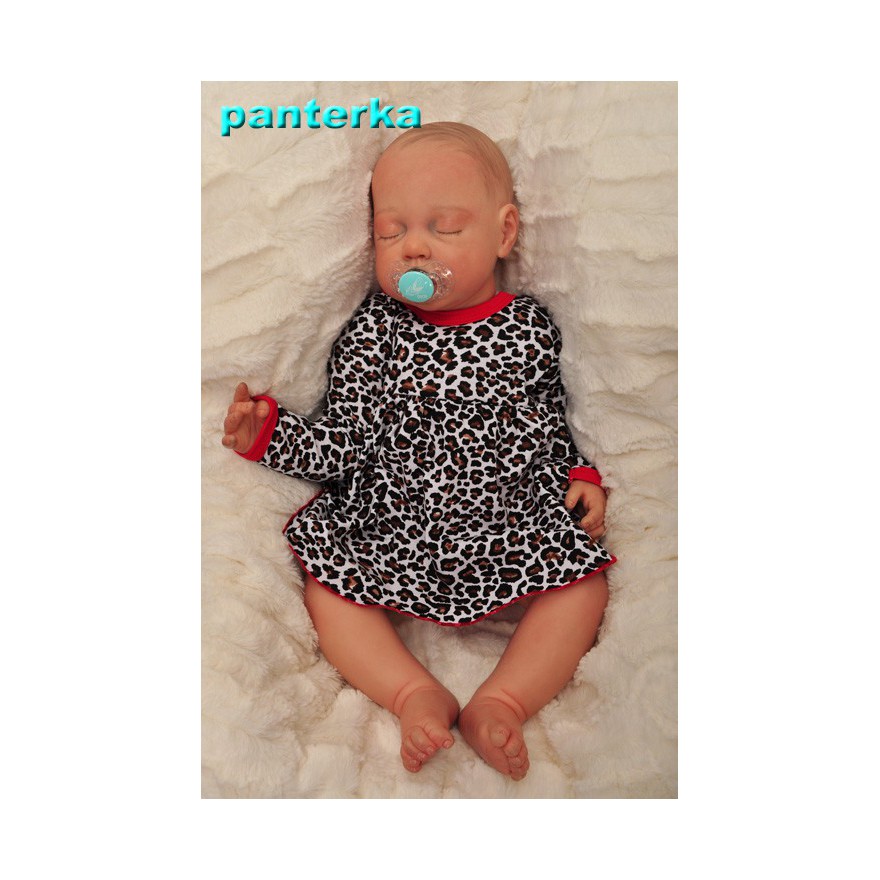 Body sukienka niemowlęca wzór panterka1