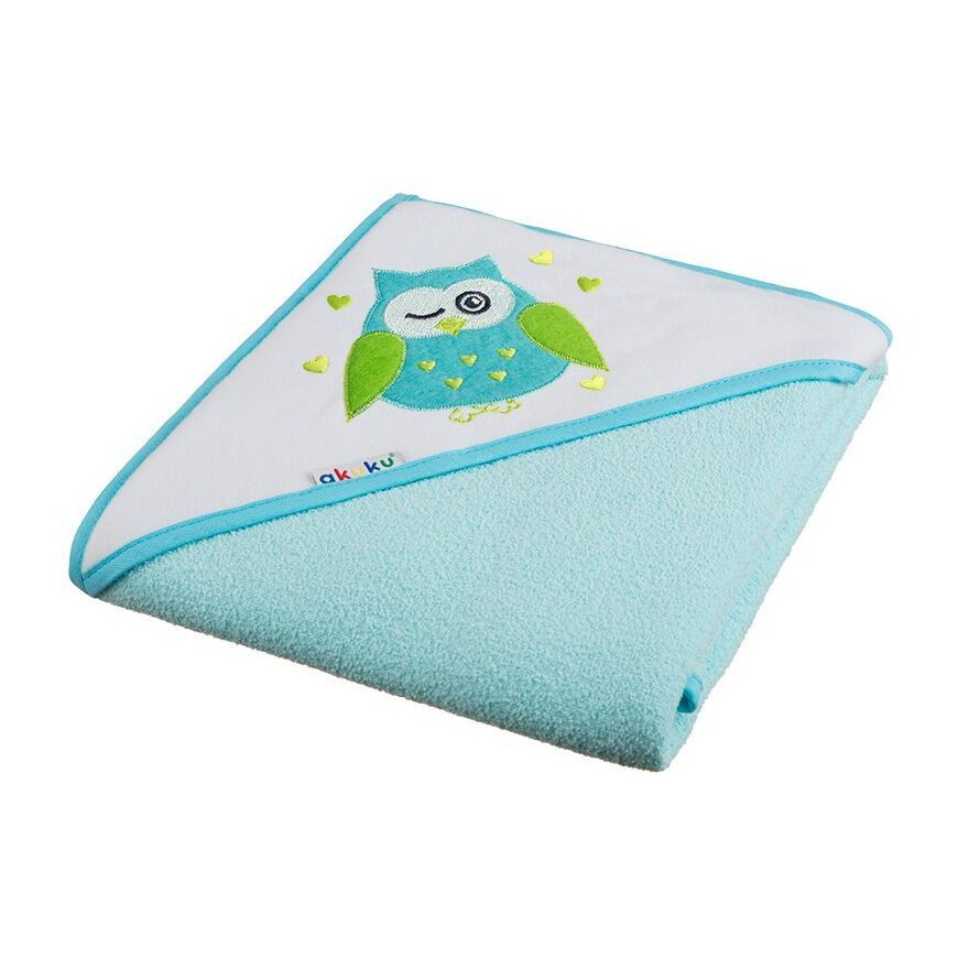 OKRYCIE KĄPIELOWE 80x80 RĘCZNIK TURKUS Z KAPTUREM AKUKU