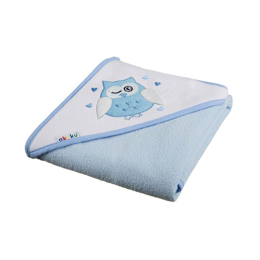 OKRYCIE KĄPIELOWE 80x80 RĘCZNIK NIEBIESKI Z KAPTUREM AKUKU