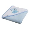 OKRYCIE KĄPIELOWE 80x80 RĘCZNIK NIEBIESKI Z KAPTUREM AKUKU