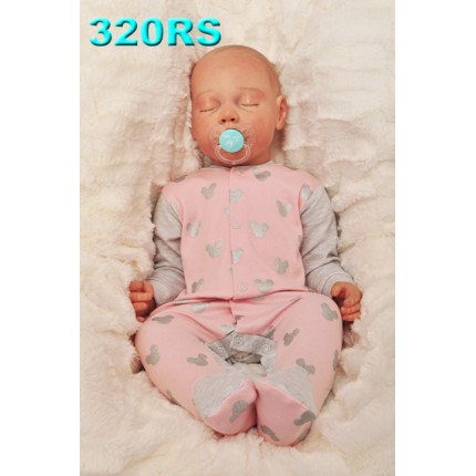 Pajac pajacyk r.56-104 bawełniany, błyszczący, z brokatem, wzór 320RS