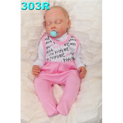 ŚPIOCHY ŚPIOSZKI bawełniane, różowe KISS ME wzór 303R