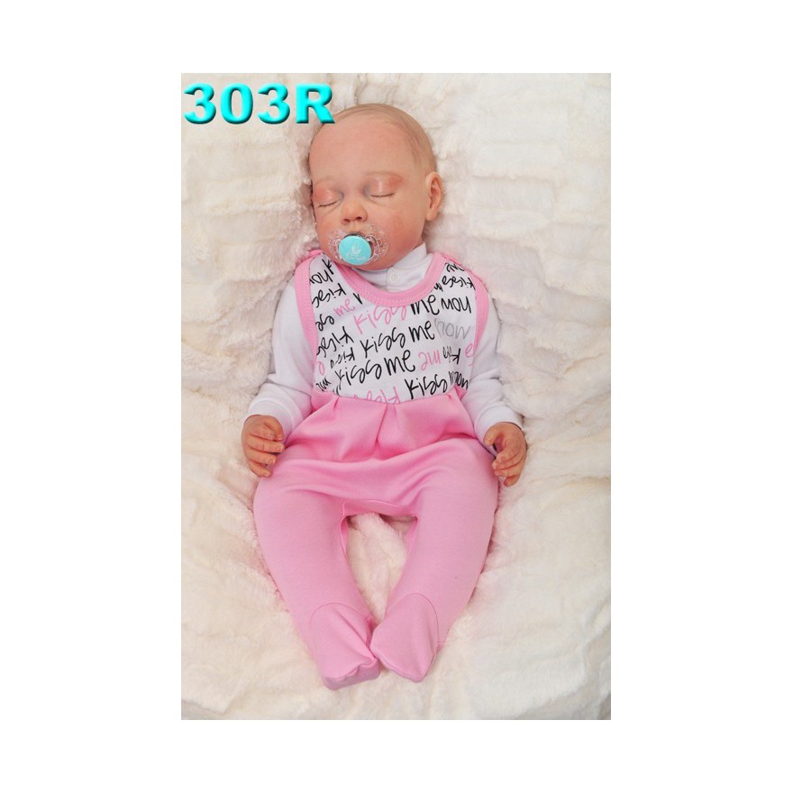 ŚPIOCHY ŚPIOSZKI bawełniane, różowe KISS ME wzór 303R