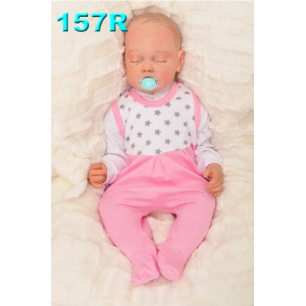 ŚPIOCHY ŚPIOSZKI bawełniane, różowe w gwiazdki wzór 157R