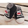 Buty trampki jeans 0-12M NIECHODKI czarne