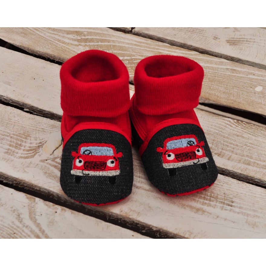 Buciki wywijane 0-12M BUTY NIECHODKI czerwone