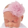 OPASKA LENKA z tiulowym kwiatem r. 38-42 różowa opaska z brokatem 0-6msc 56 62 68