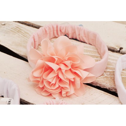 OPASKA OLEŃKA r.38-42 rózowa opaska z dużym kwiatem 0-6m 56 62 68