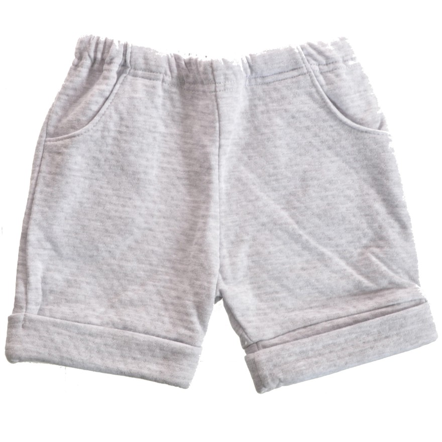 KRÓTKIE SPODENKI pikówka na lato kolor szary