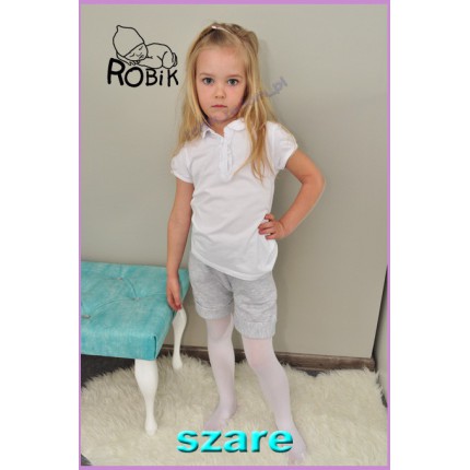 KRÓTKIE SPODENKI pikówka na lato kolor szary