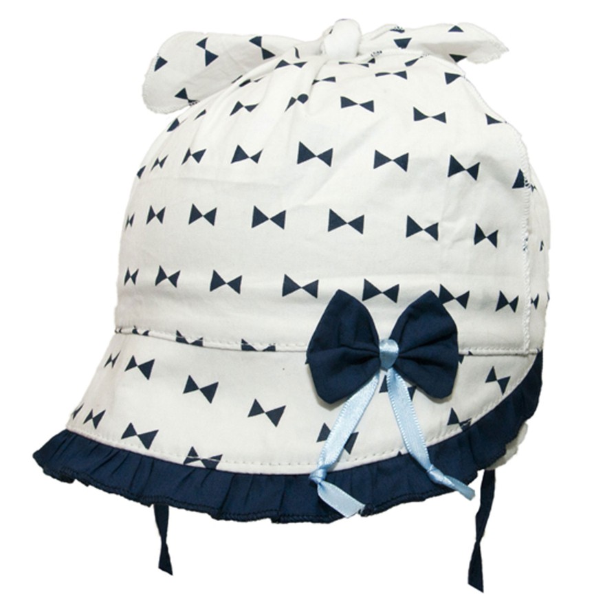 CZAPKA CHUSTA z kokardkami biała czapeczka LATO