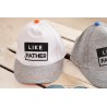 Biała bejsbolówka chłopieca czapka z daszkiem LIKE FATHER rozmiary od 46cm do 50cm 1-3lat LATO