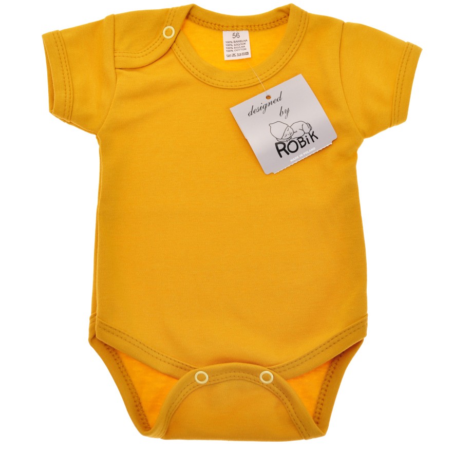 Musztardowe body krótki rękaw likw.