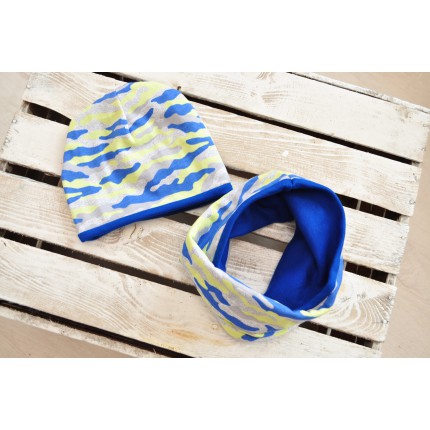 Komplet MORO czapka + komin wiosna jesień wyprzedaż