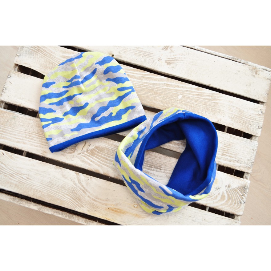 Komplet MORO czapka + komin wiosna jesień wyprzedaż