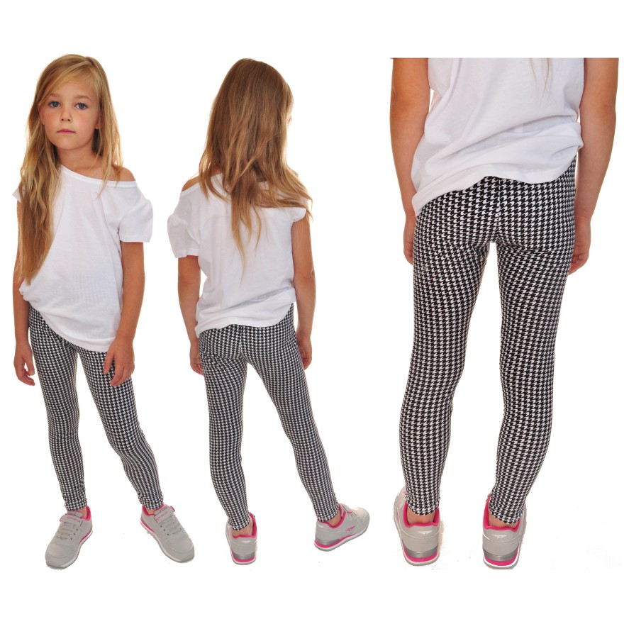 LEGGINSY w pepitkę GETRY bawełniane rozmiary od 98 do 152 wzór 288